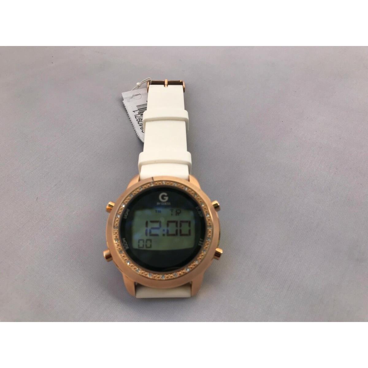 Guess 38 mm Women`s G84097L1 White Digital Watch Silicone Strap