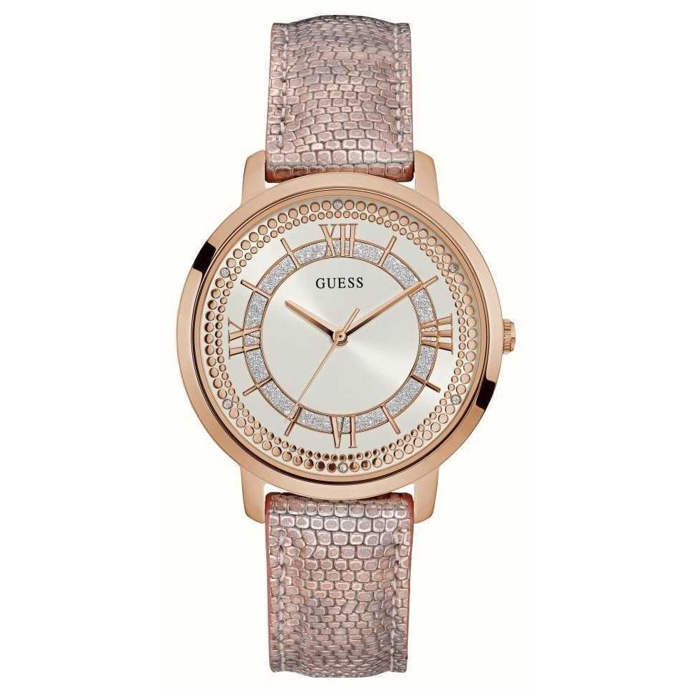 Guess Montauk Ladies Watch W0934L5 Leather Belt Stainless Steel Watch