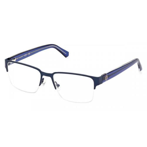 Guess GU-50095 091 Matte Blue Eyeglasses 53/17/145