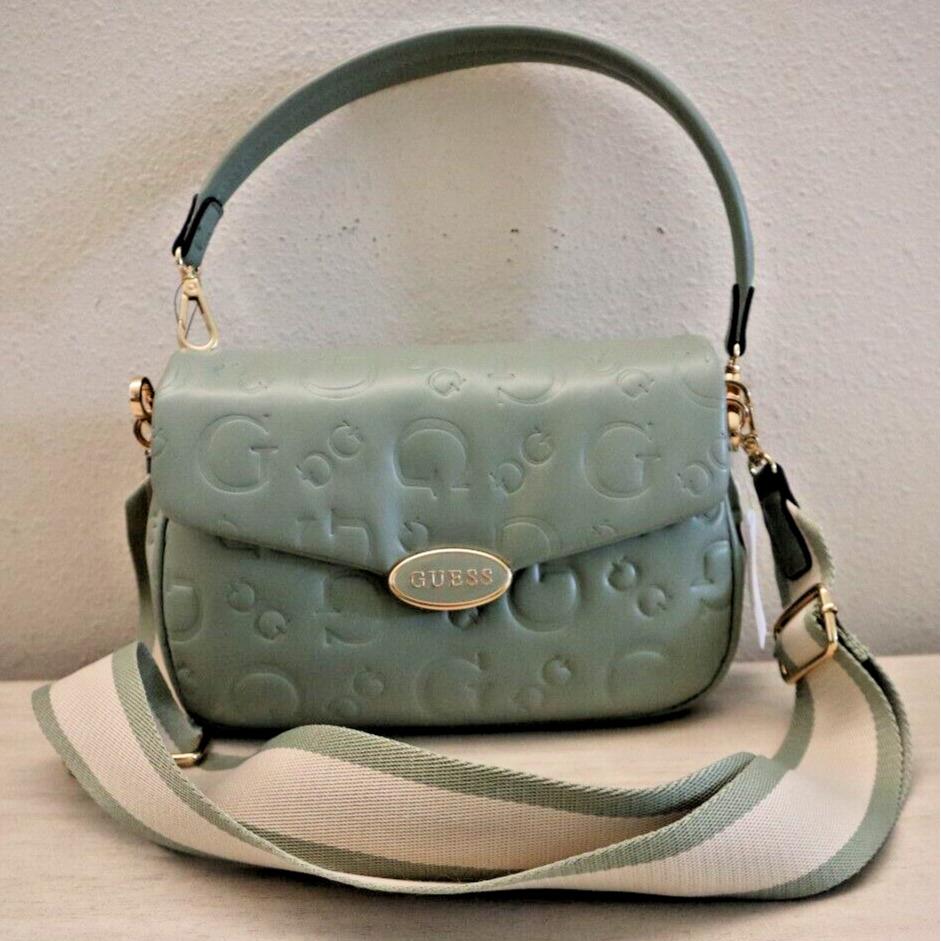 Guess VG929078 Women`s Sage Green Oakbank Mini Crossbody/satchel Hand Bag