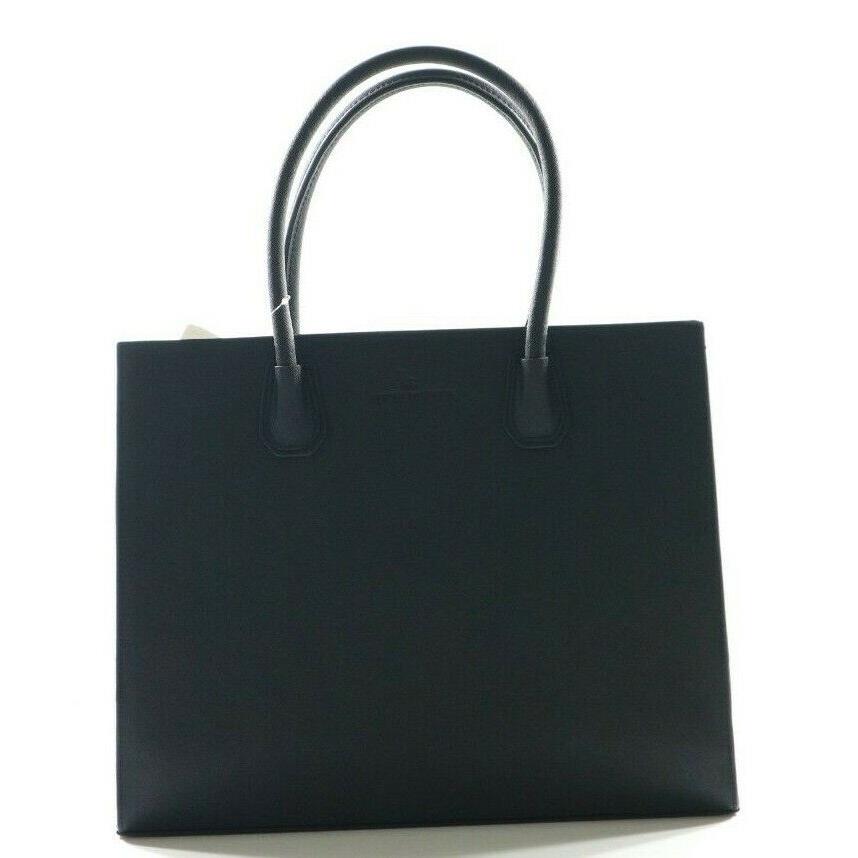 Brooks Brook Brothers Women`s Saffiano Leather Carry-all Tote Shoulder Bag Black