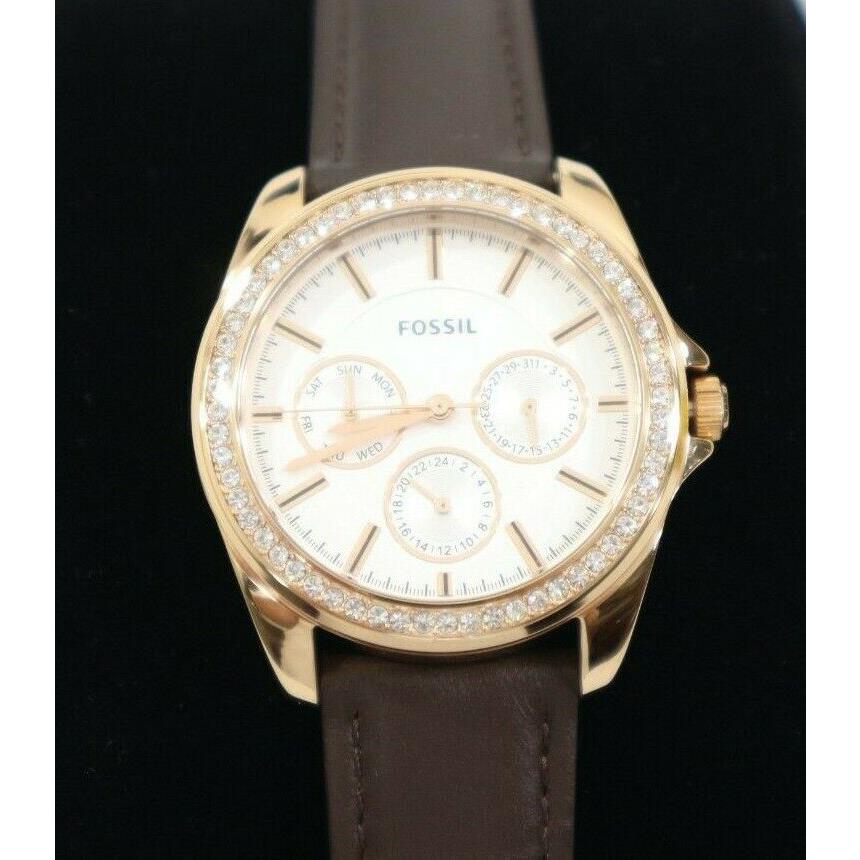 Fossil BQ3383 Janice Multifunction Brown Leather Women`s Watch