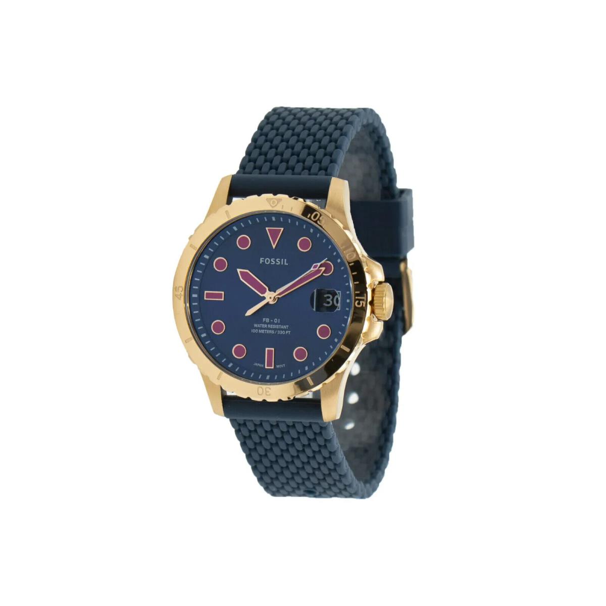 Fossil Women`s Quartz Silicone Band Stainless Steel Watch