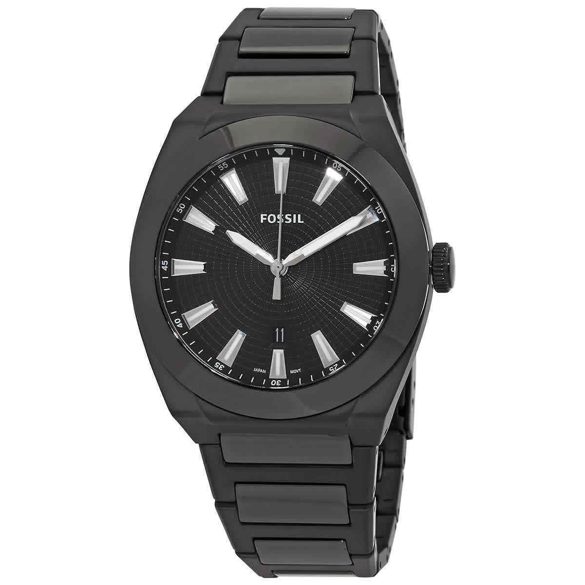 Fossil Everett Quartz Black Dial Men`s Watch CE5028