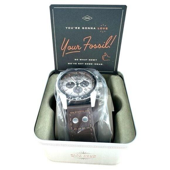 Fossil | Coachman Coachman Chronograph Silver Dial Men`s Watch-CH2565I Leather Brown