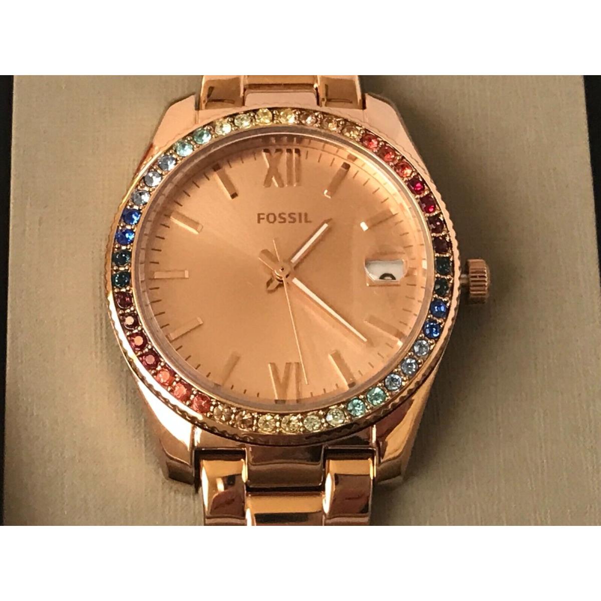 Fossil Women`s Stailnless Steel Rose Gold Watch ES4491