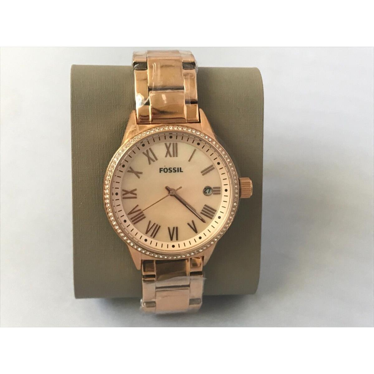 Fossil BQ3210 Blythe Rose Gold Dial Stainless Steel Women`s Watch 145