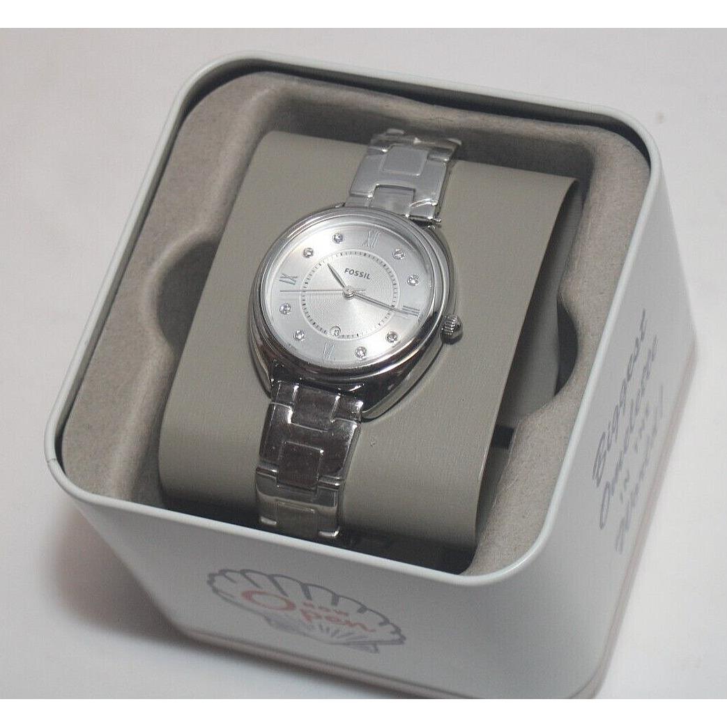 Fossil Gabby ES5069 Womens Silver All Stainless Steel Round Analog Wristwatch