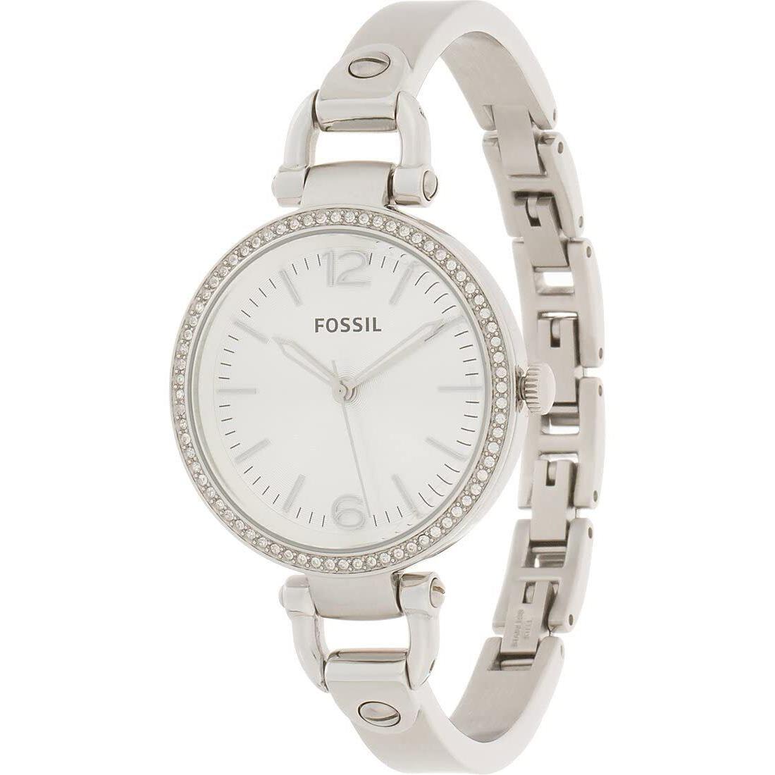 Fossil Women`s ES3225 Georgia Glitz Silver-tone Stainless Steel Watch with