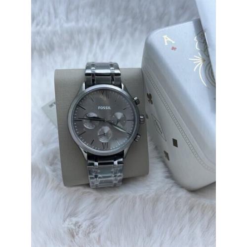 Fossil Fenmore Multifunction Men`s Smoke Stainless Steel Watch BQ2812