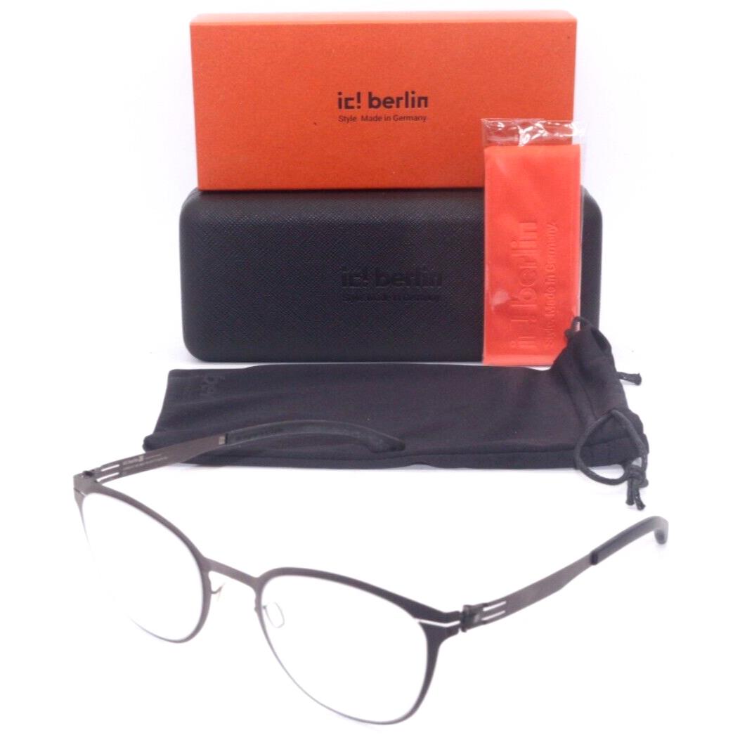 IC Berlin Leona R. Teak Brown Gunmetal Frames Eyeglasses 49-22