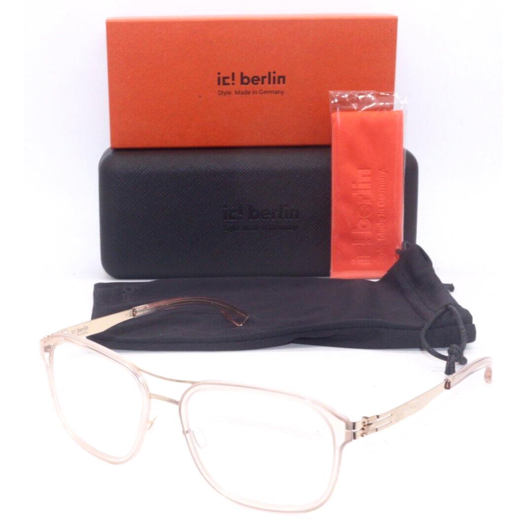 IC Berlin Pablo L. Ice Tea Rose Gold Frame Eyeglasses 54-15