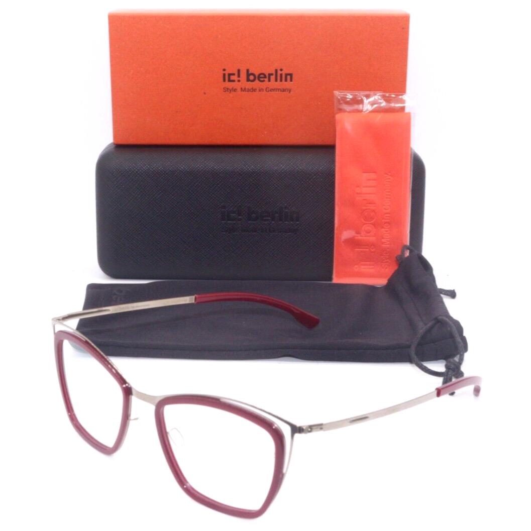 IC Berlin Louisa Burgundy Shiny Bronze Frames Eyeglasses 47-19