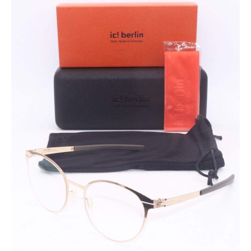 IC Berlin Sibylle A. Rose Gold Gunmetal Frames Eyeglasses 52-22