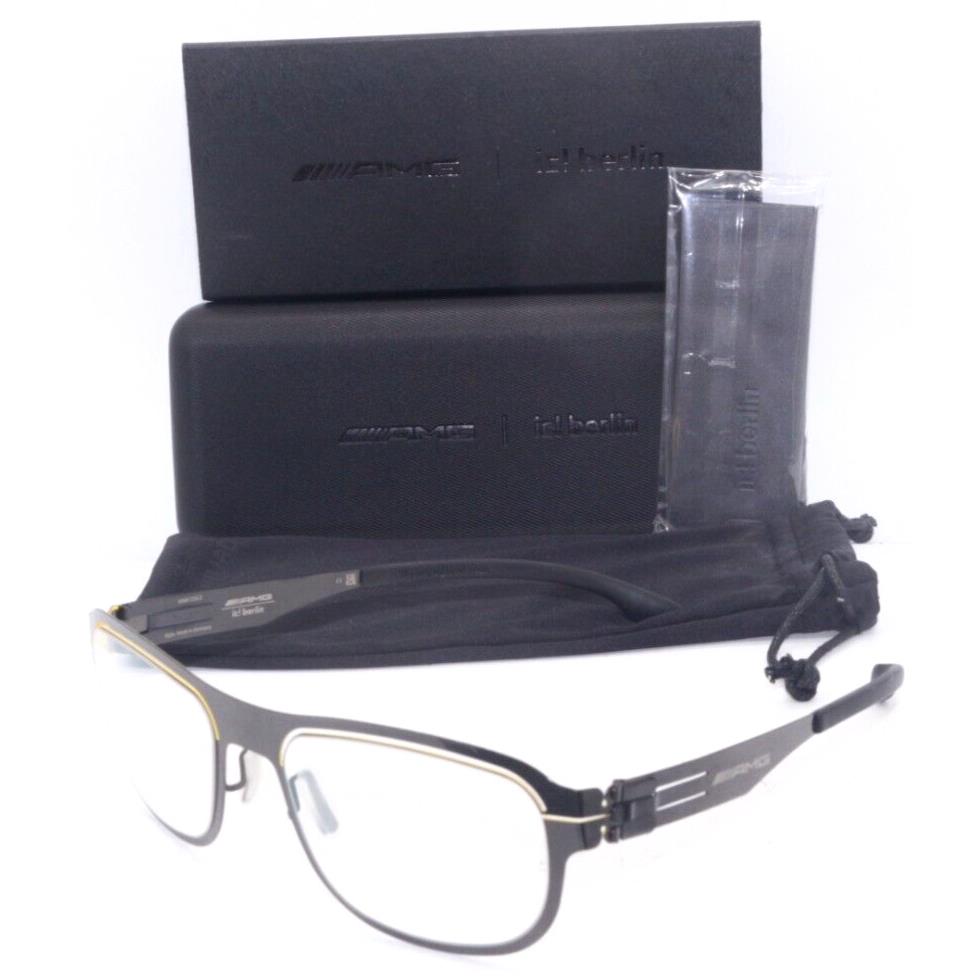 IC Berlin Mercedes Benz Amg 03 Gunmetal Yellow Eyeglasses 55-20