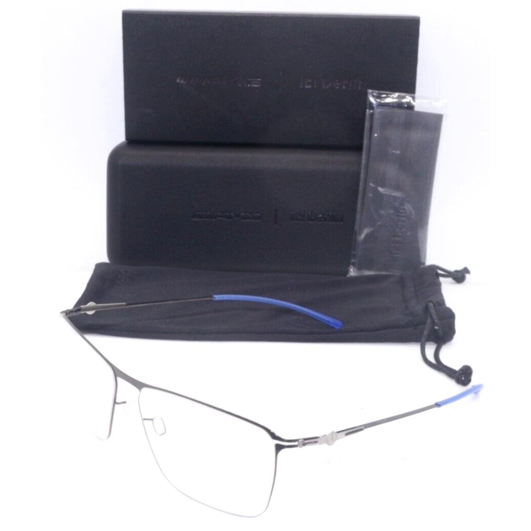 IC Berlin Mercedes Benz MB08 Gunmetal Blue Eyeglasses 55-14