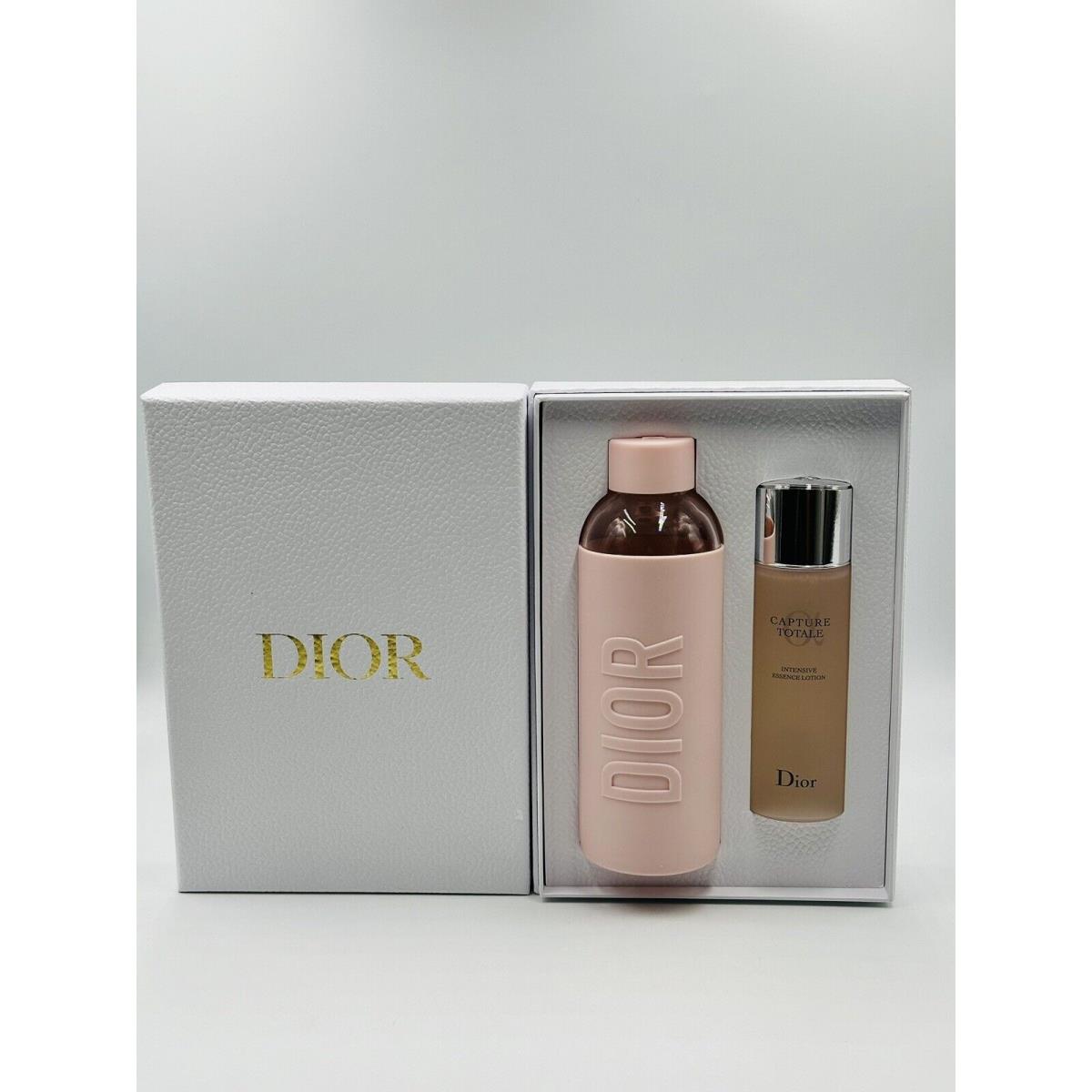 Dior Pink Water Bottle Capture Totale Intensive Essence Lotion 5oz Set Box