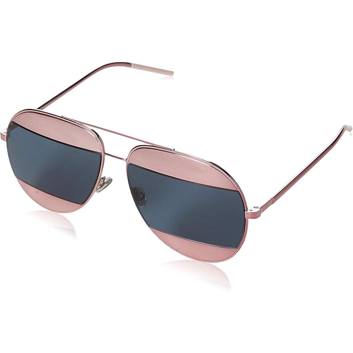 Christian Dior Aviator Sunglasses DiorSplit1 02T8F Metallic Pink / Violet Lens