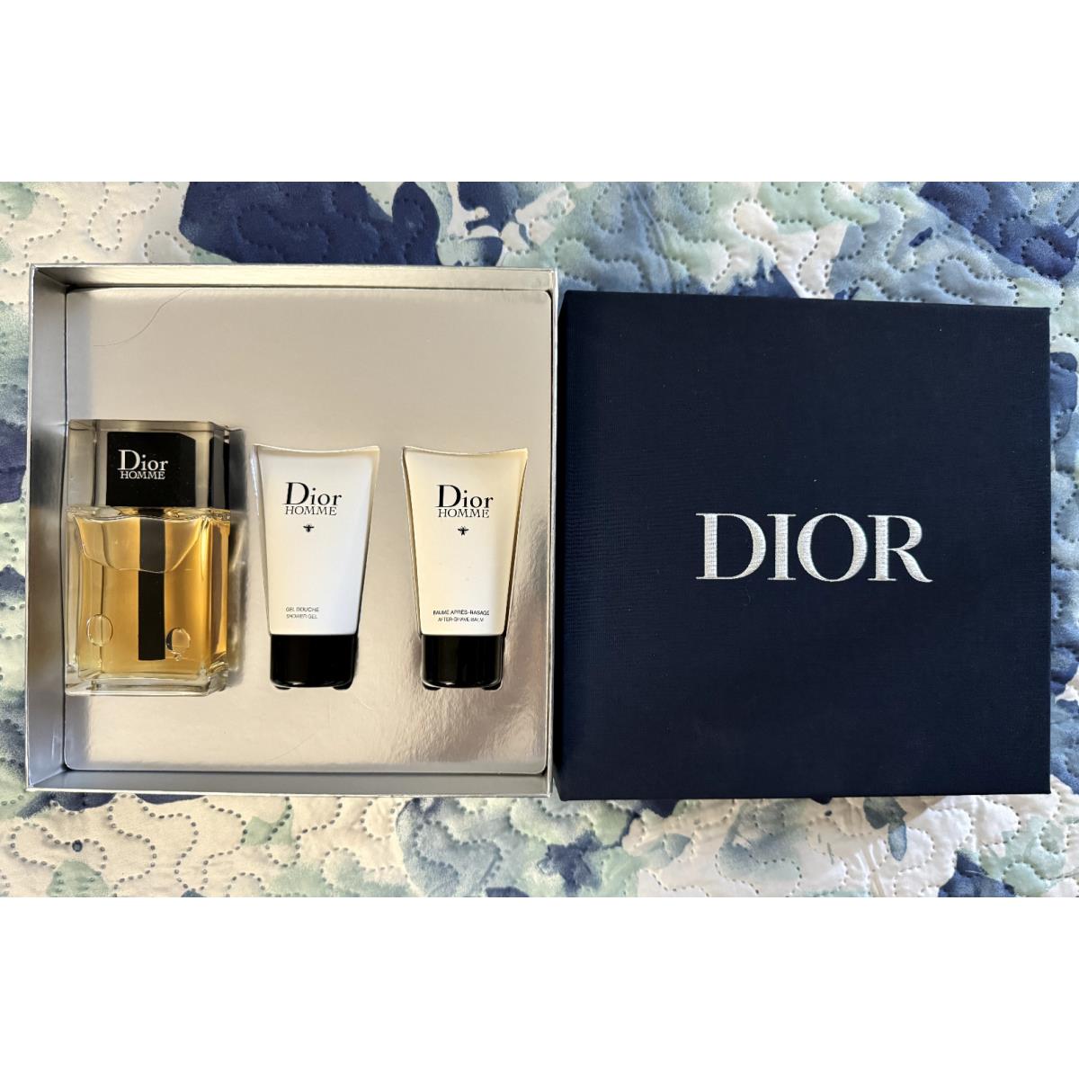 Dior Homme 2020 Gift Set For Men: 3.4oz Edt + Shave Balm Shower Gel