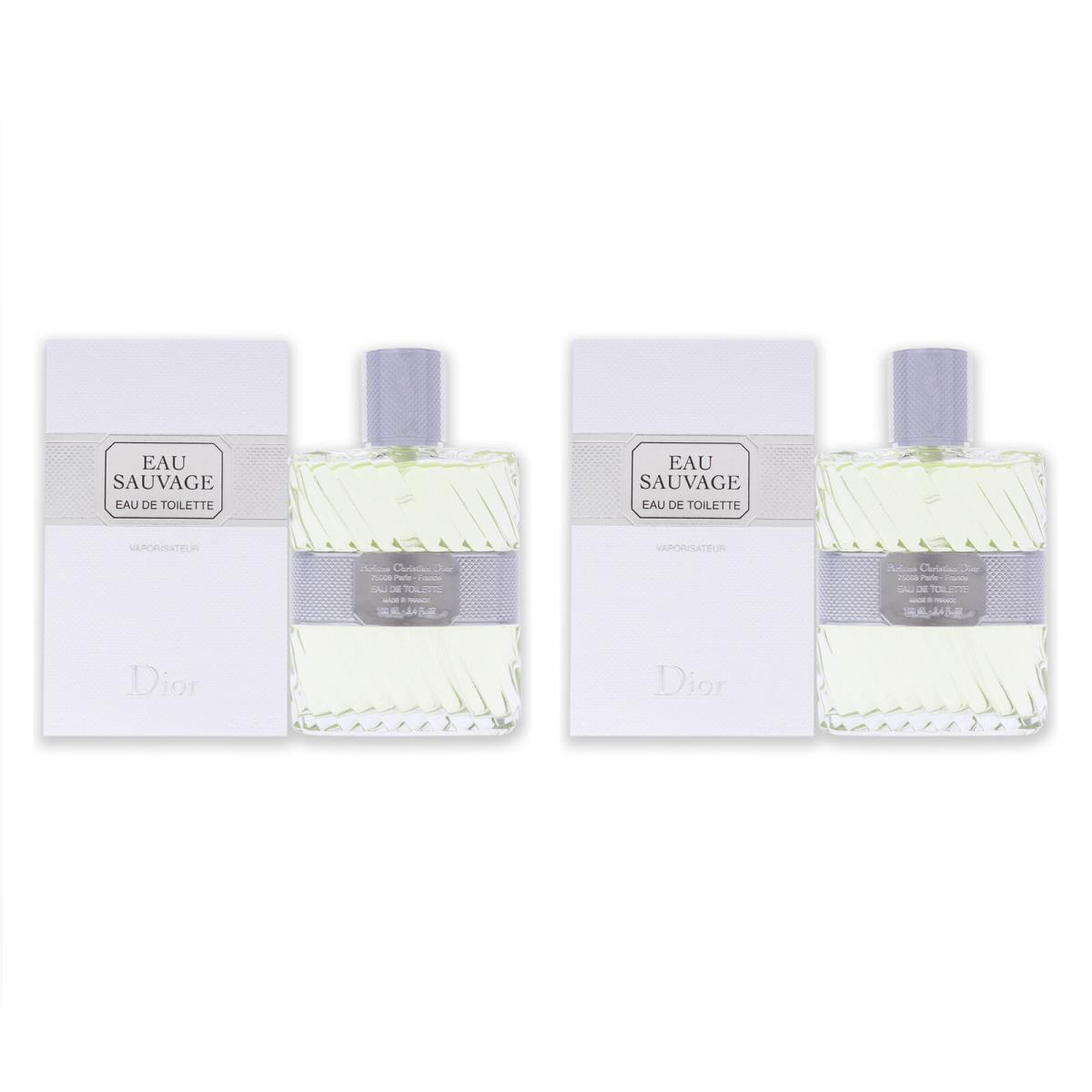 Eau Sauvage by Christian Dior For Men - 3.4 oz Edt Spray - Pack of 2