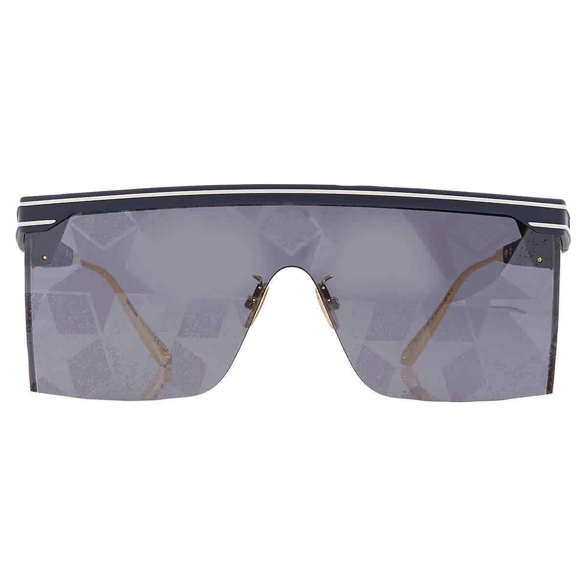 Dior Mirror Blue Star Print Shield Ladies Sunglasses Diorclub M1U CD40042U 91C - Frame: Blue, Lens: Multi