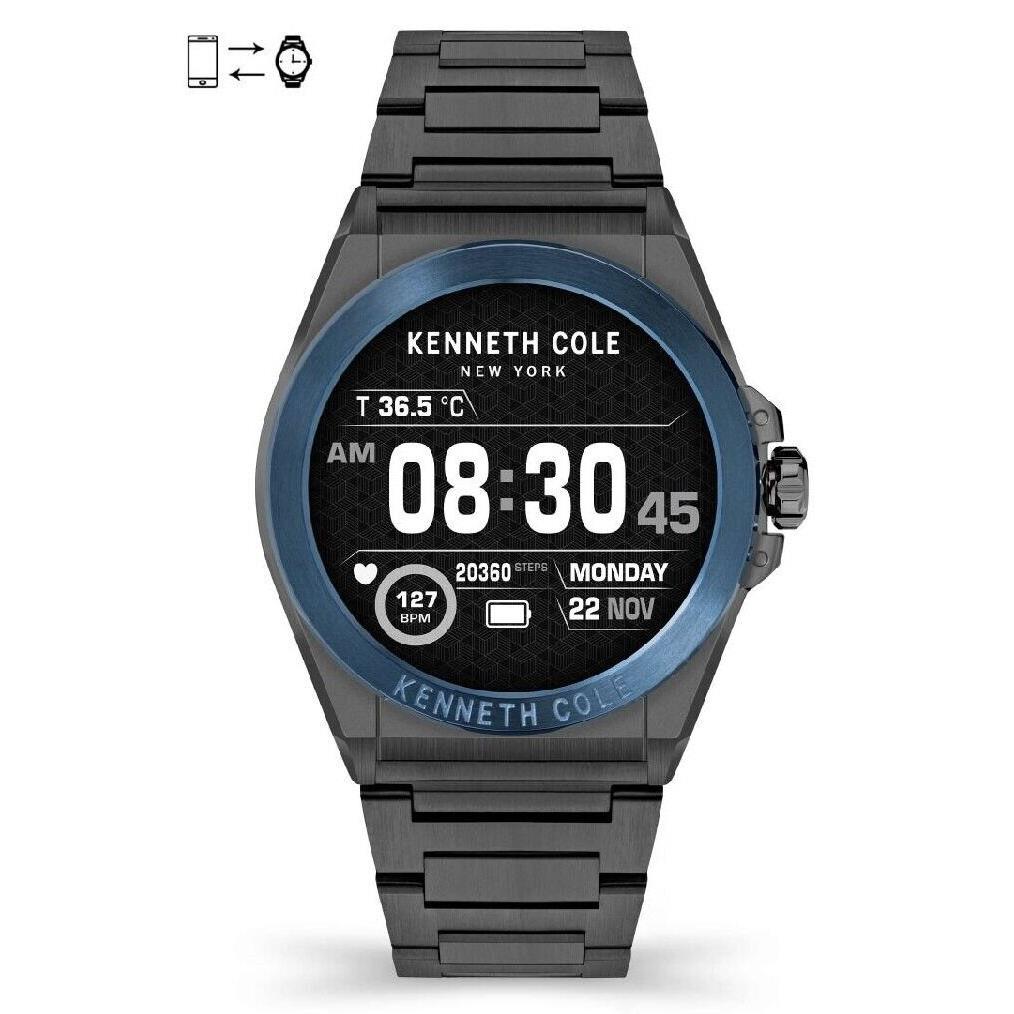 Kenneth Cole The Wellness Smartwatch 2.0 Steel Digital Watch KCIGH0020605