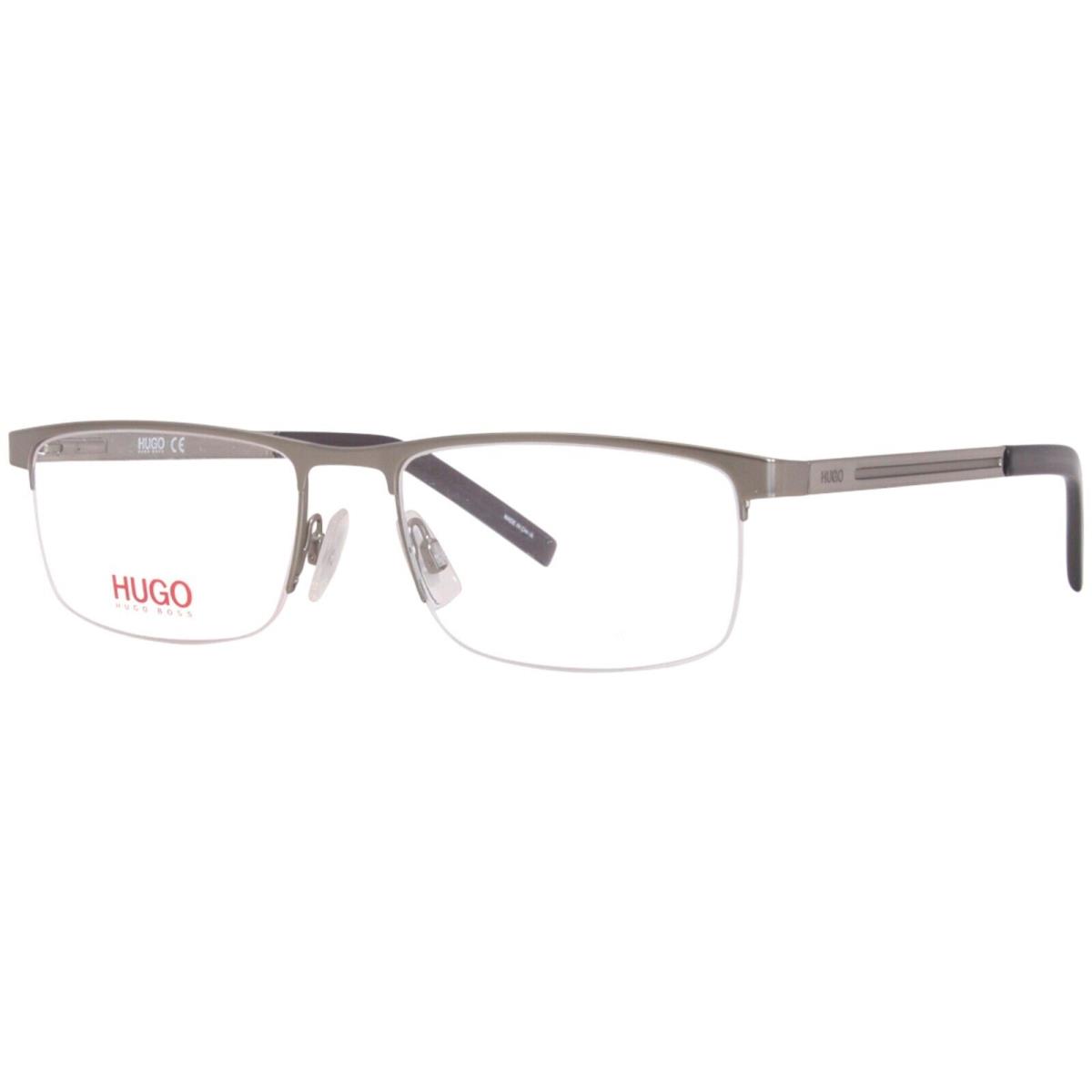 Hugo Boss HG-1117 R80 Matte Ruthenium Semi Rim 56 18 145