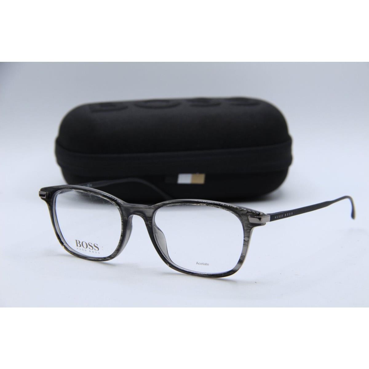 Hugo Boss 0989 Pzh Transparent Grey Black Eyeglasses W/case 51-18