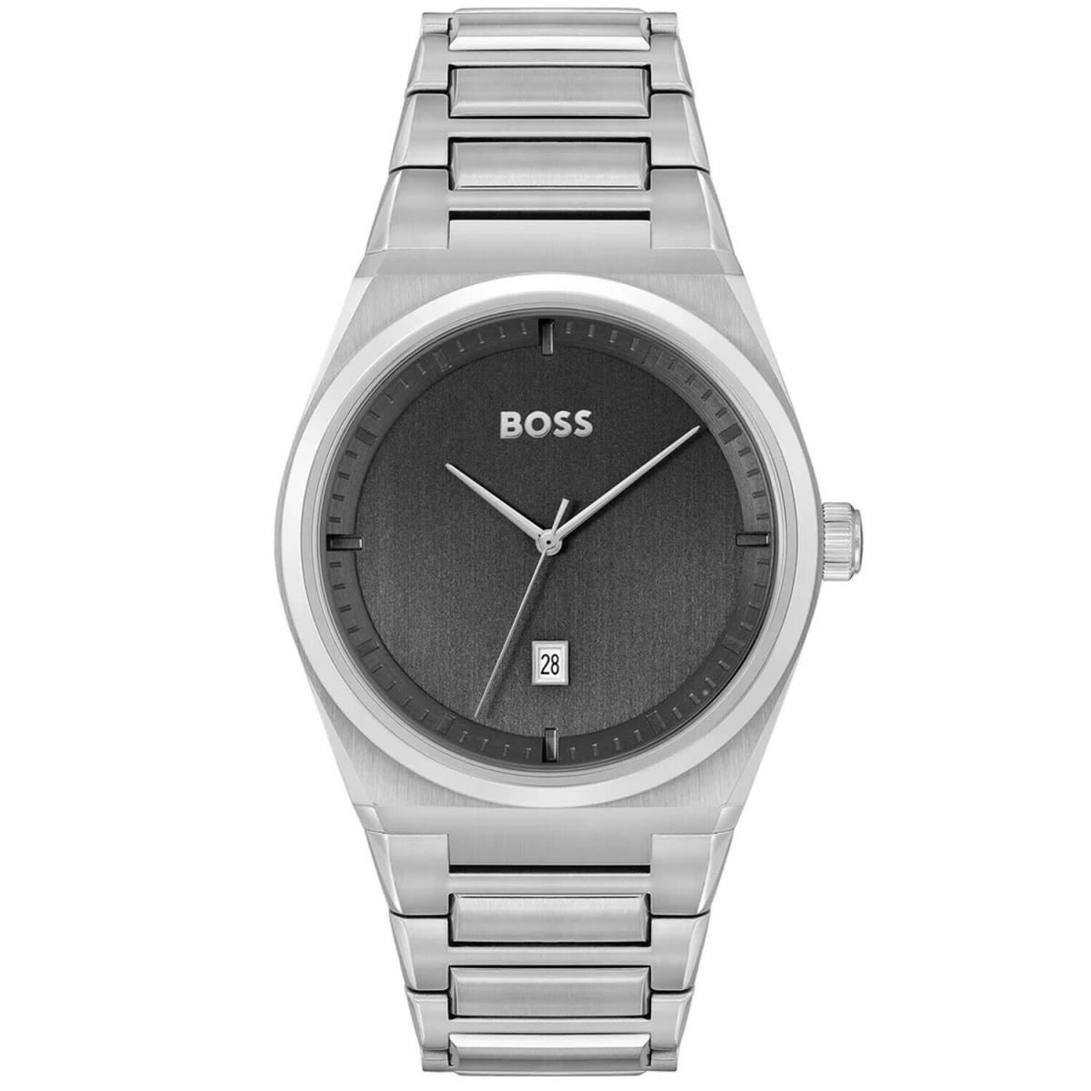 Hugo Boss Men`s Steer Grey Dial Watch - 1513992