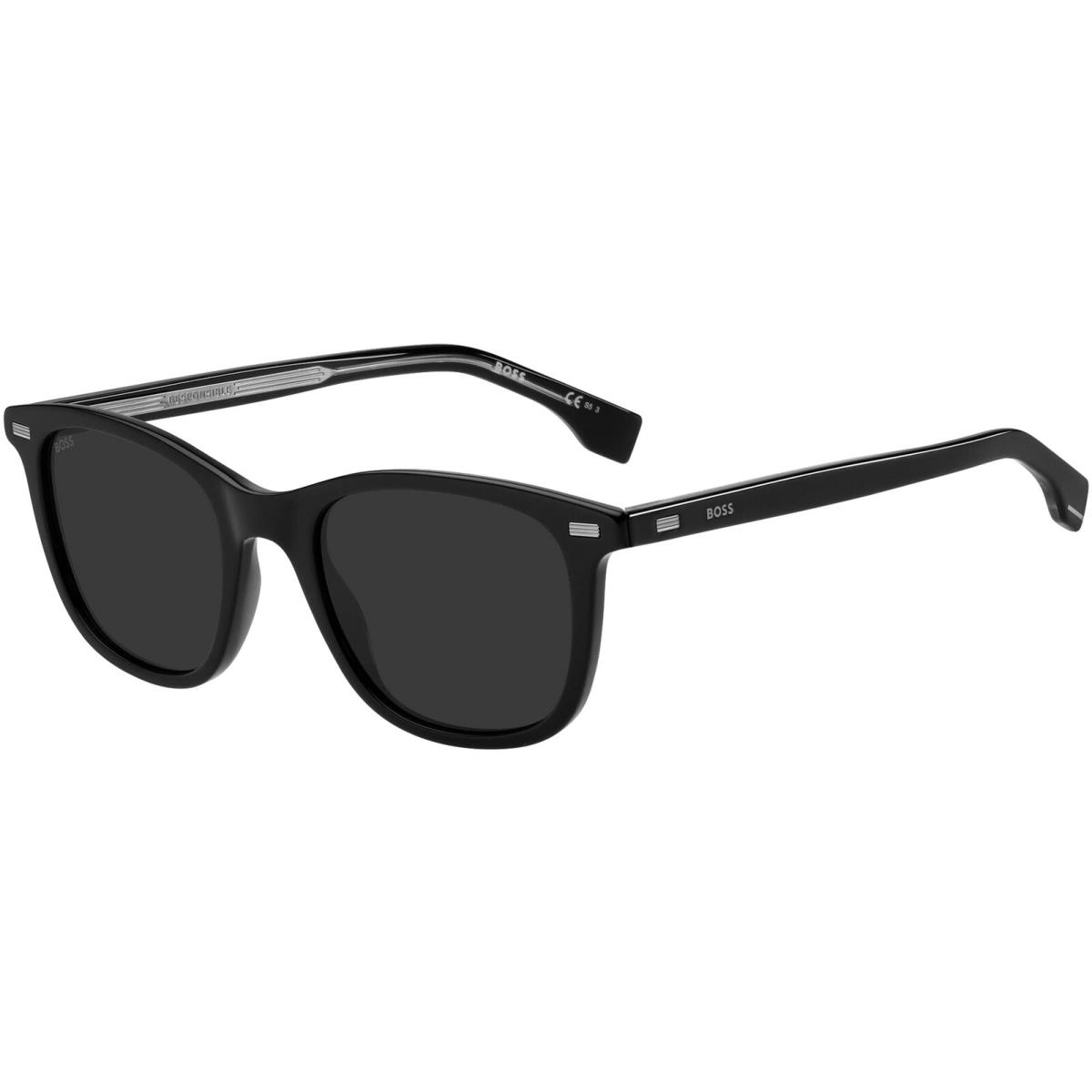 Hugo Boss Men`s Black Soft Square Sunglasses - BOSS1366S 0807 IR