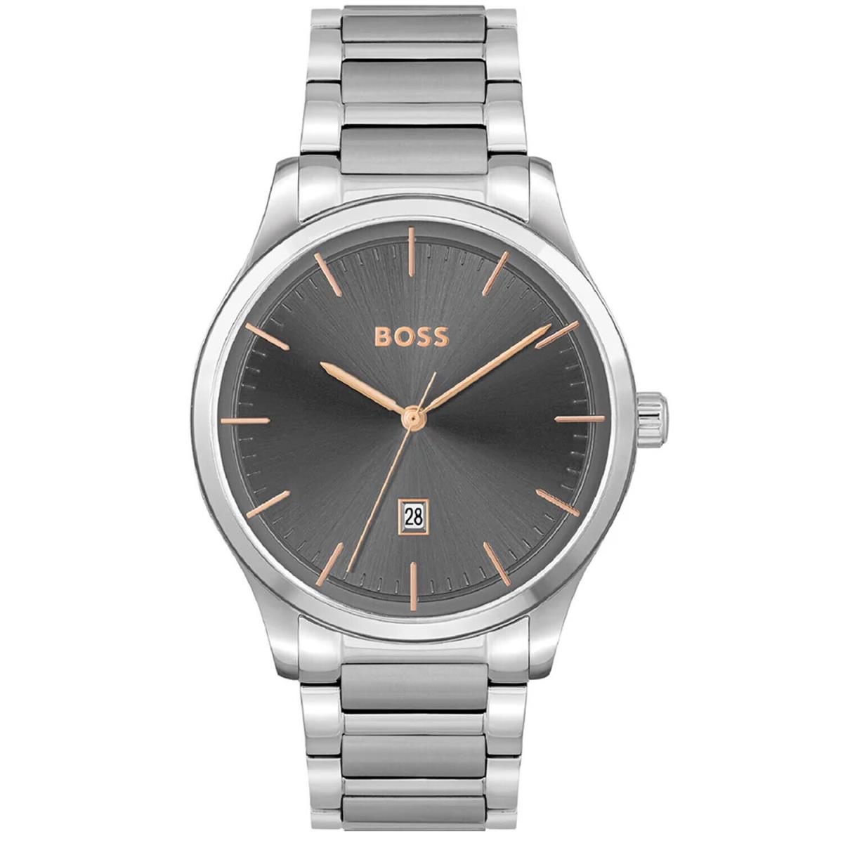 Hugo Boss Men`s Reason Grey Dial Watch - 1513979