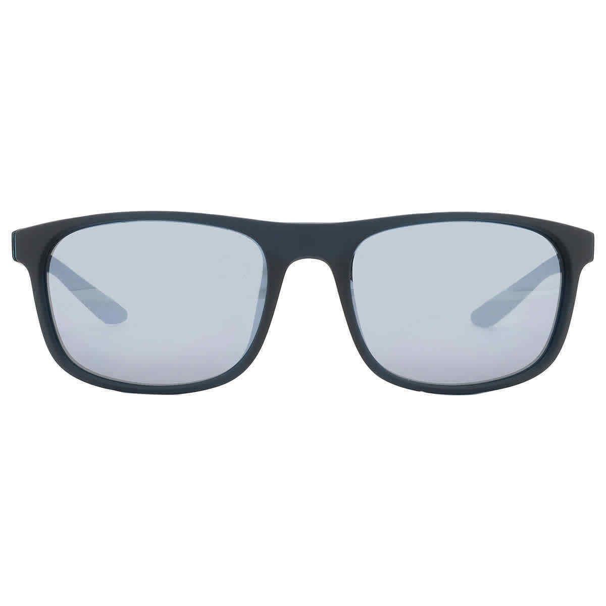 Nike Silver Flash Square Unisex Sunglasses Nike Endure MI CW4652 440 59 - Frame: Blue, Lens: Silver