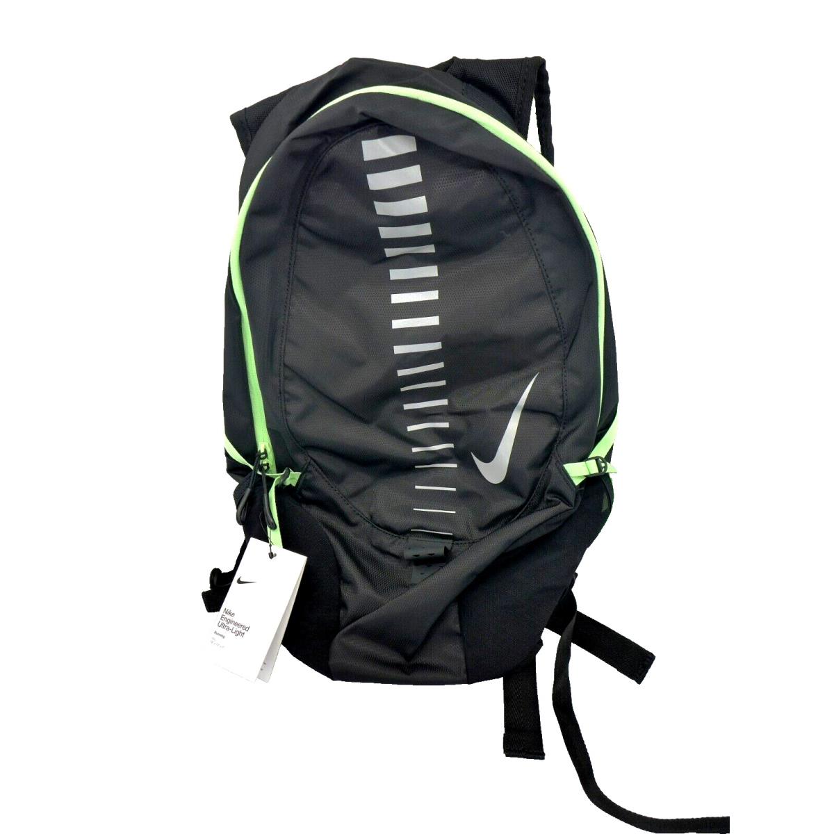 Nike Engineered Black Bright Green Ultra Light Backpack 15L Running