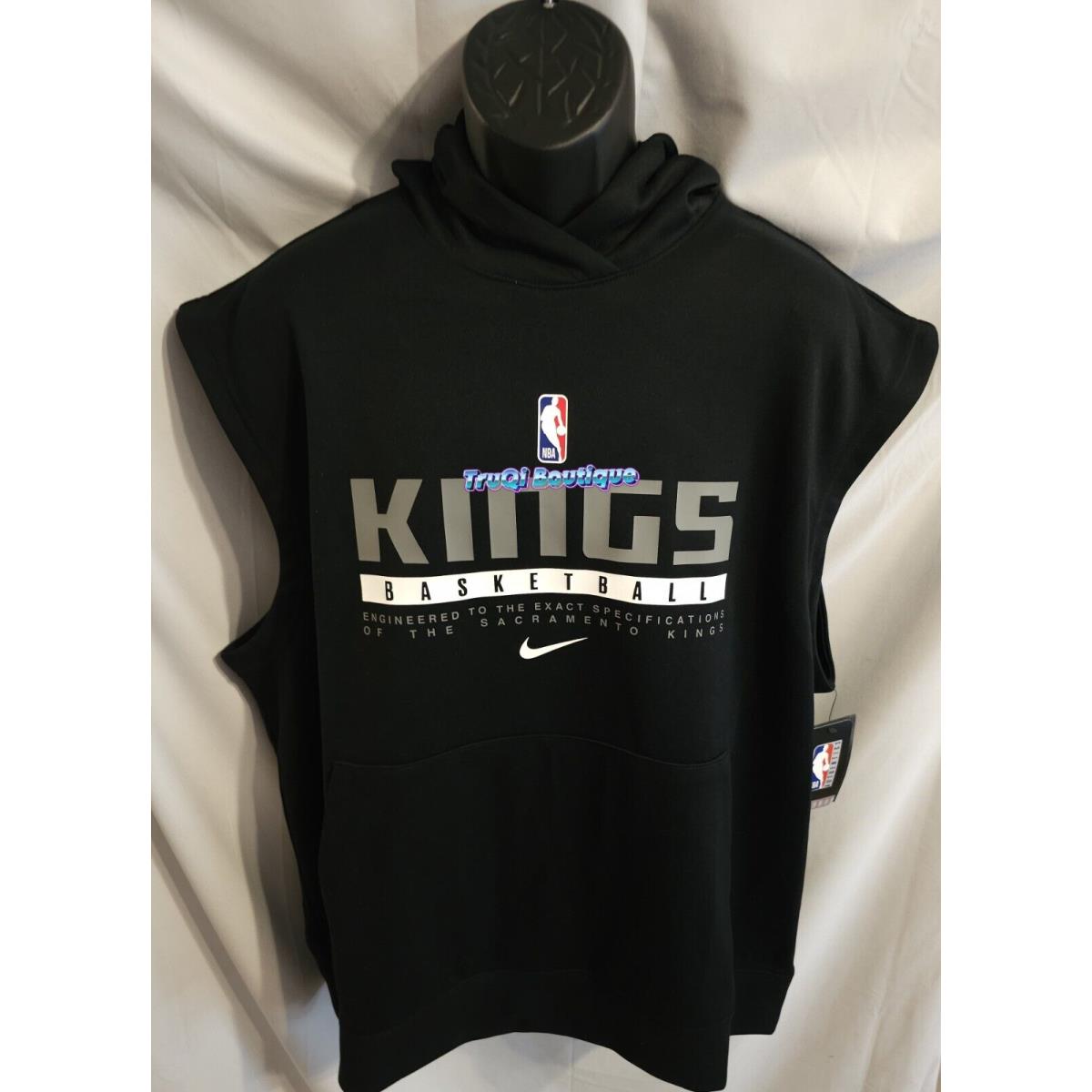 Nike Dri Fit Nba Player Issued Sleeveless Shooting Hoodie Sacramento Kings sz XL