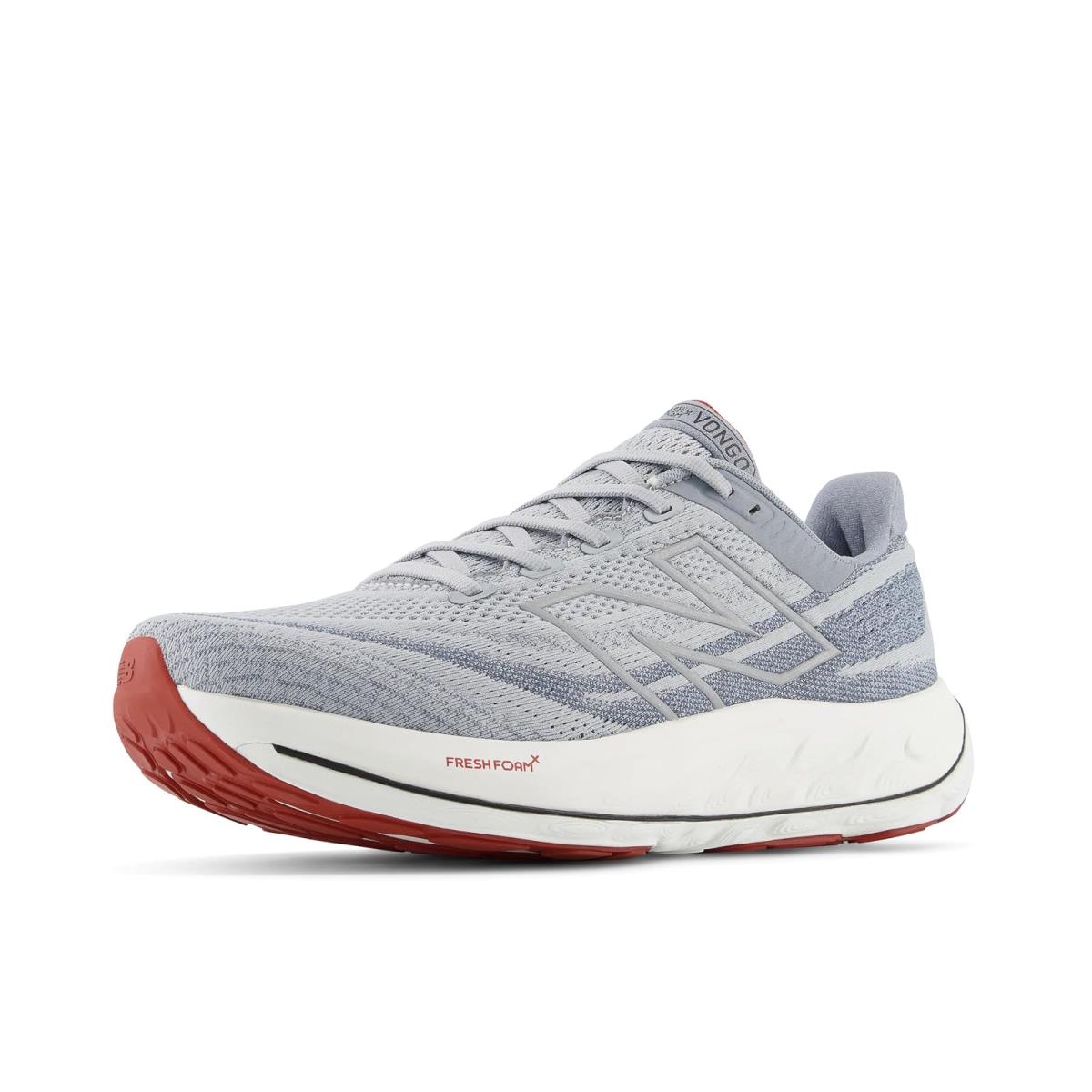 Man`s Sneakers Athletic Shoes New Balance Fresh Foam X Vongo v6 - Aluminum Grey/Brick Red