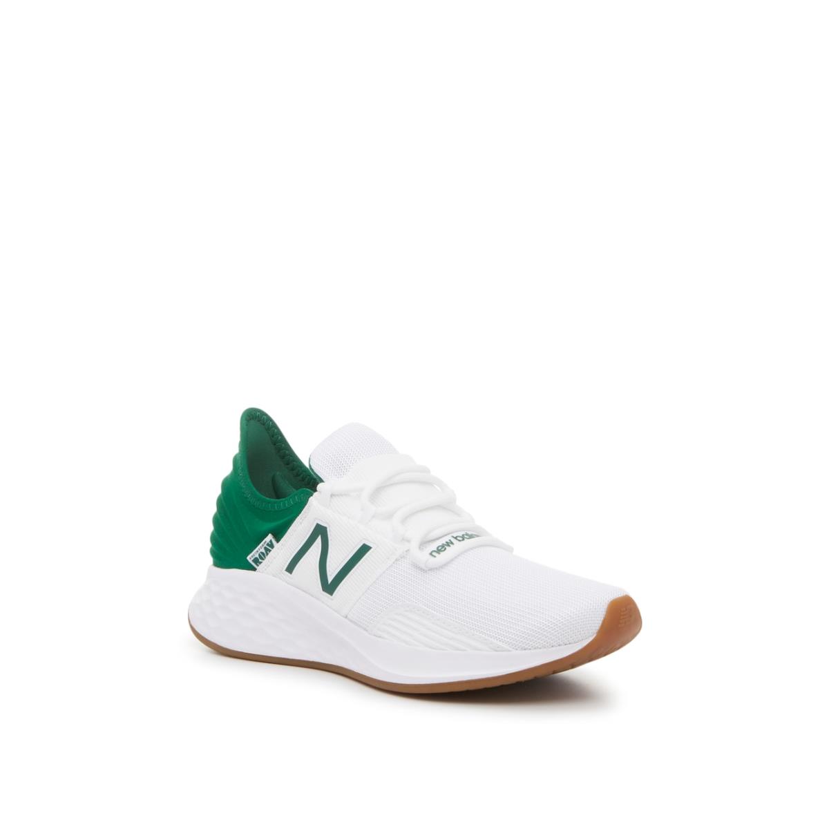 Boy`s Sneakers New Balance Fresh Foam Roav Running Shoe - White/Green