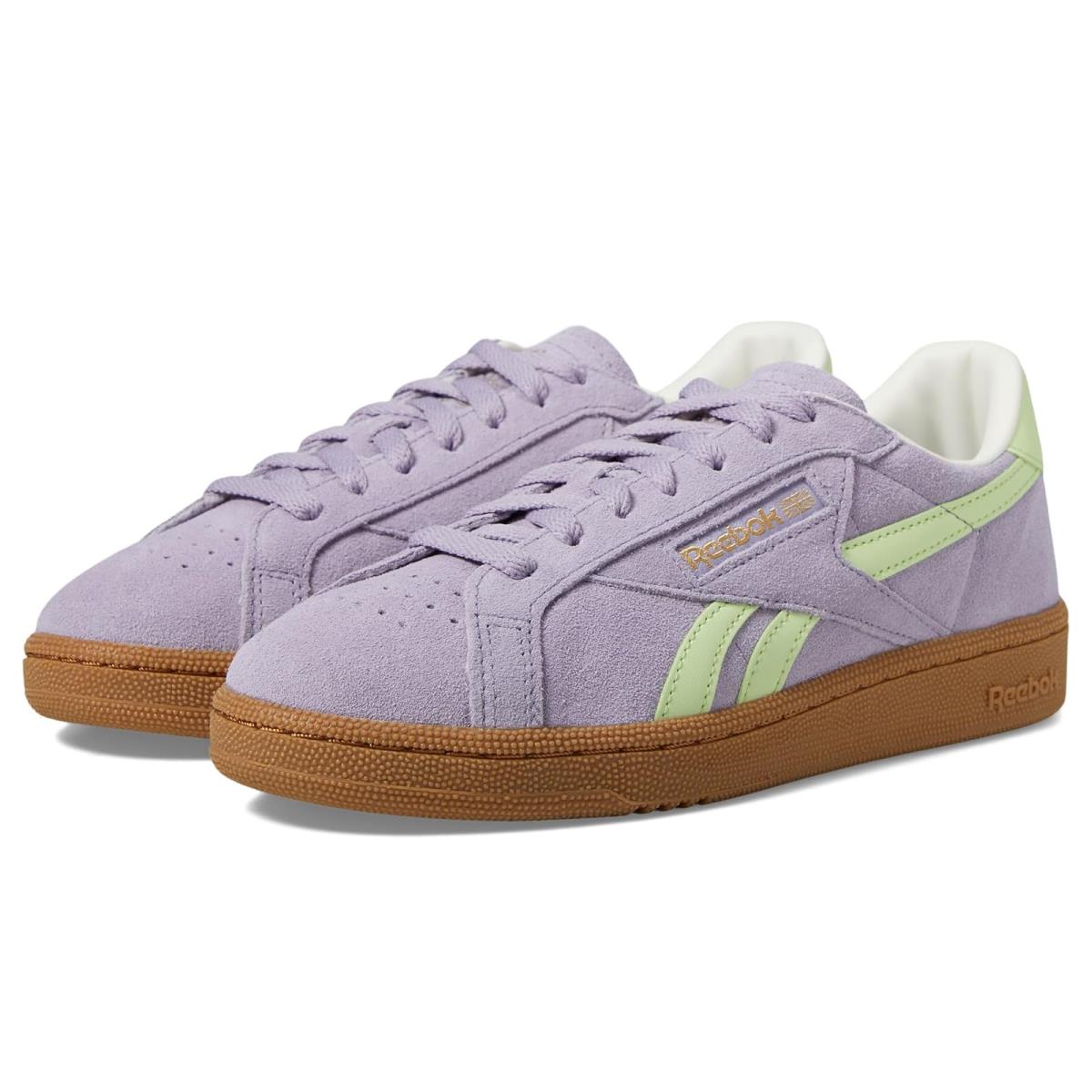 Woman`s Sneakers Athletic Shoes Reebok Lifestyle Club C Grounds UK - Dusk Purple/Astro Lime/Gum