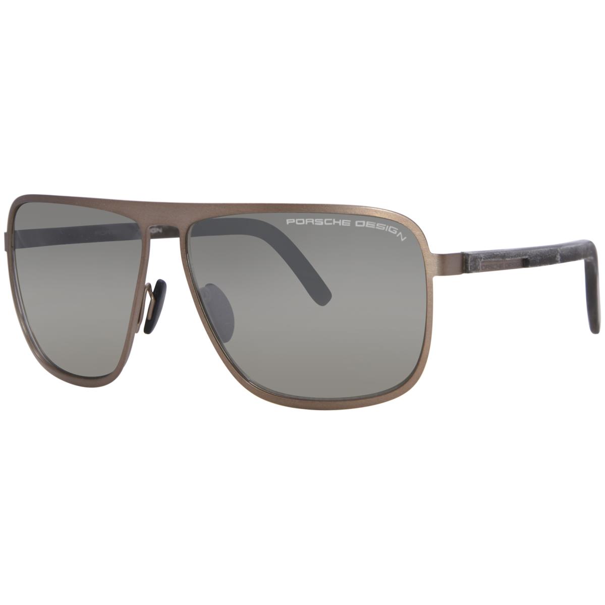 Porsche Design Men`s P8641 P/8641 Square Sunglasses 62mm - Frame: Gunmetal, Lens: Gray