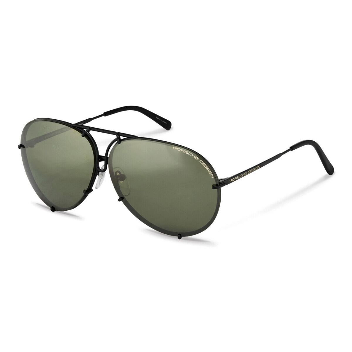 Porsche Design P8478 Iconic Sunglasses DO - Black/olive Mirrored + Extra Lenses