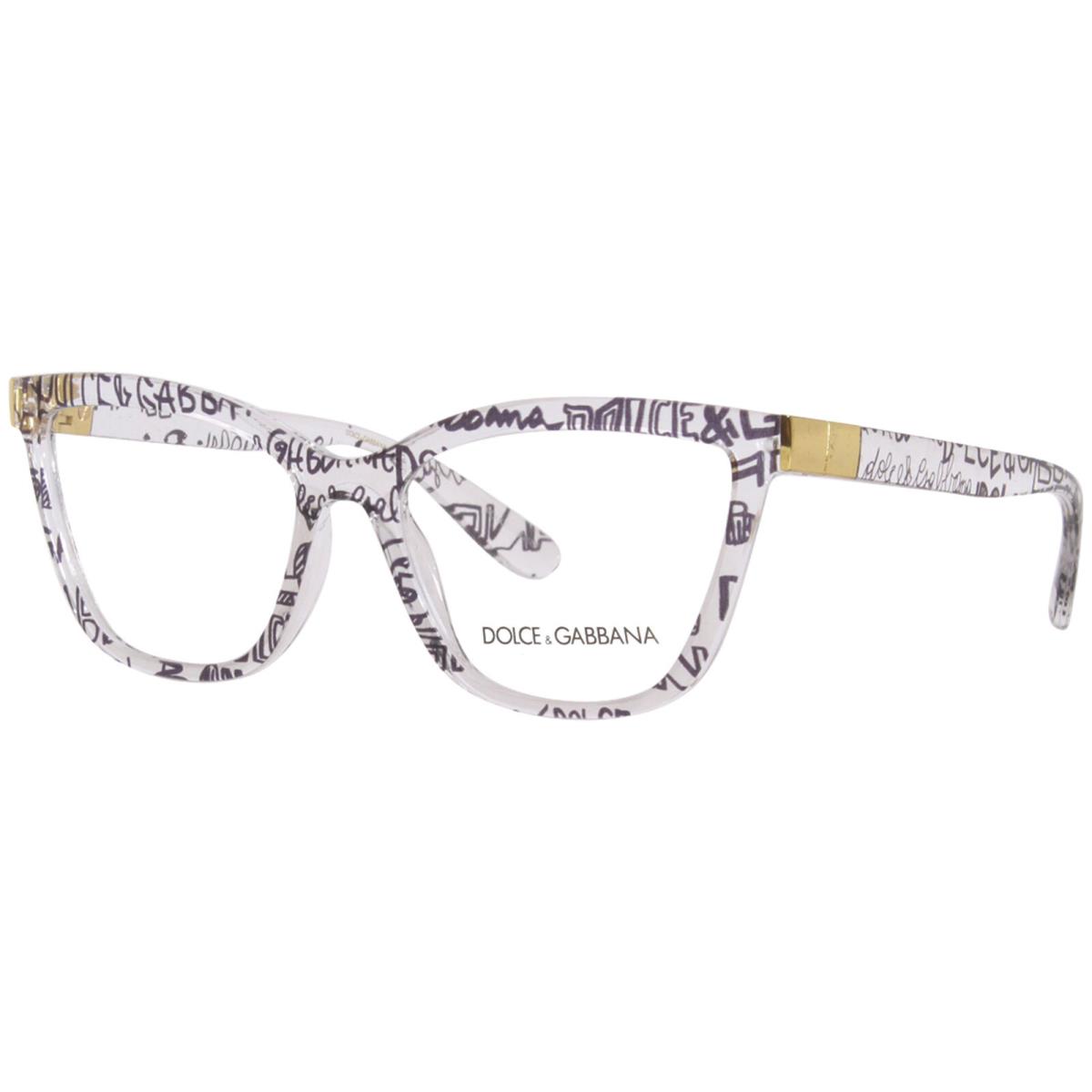 Dolce Gabbana DG5076 501 Eyeglasses Women`s Black Full Rim Cat Eye 55mm