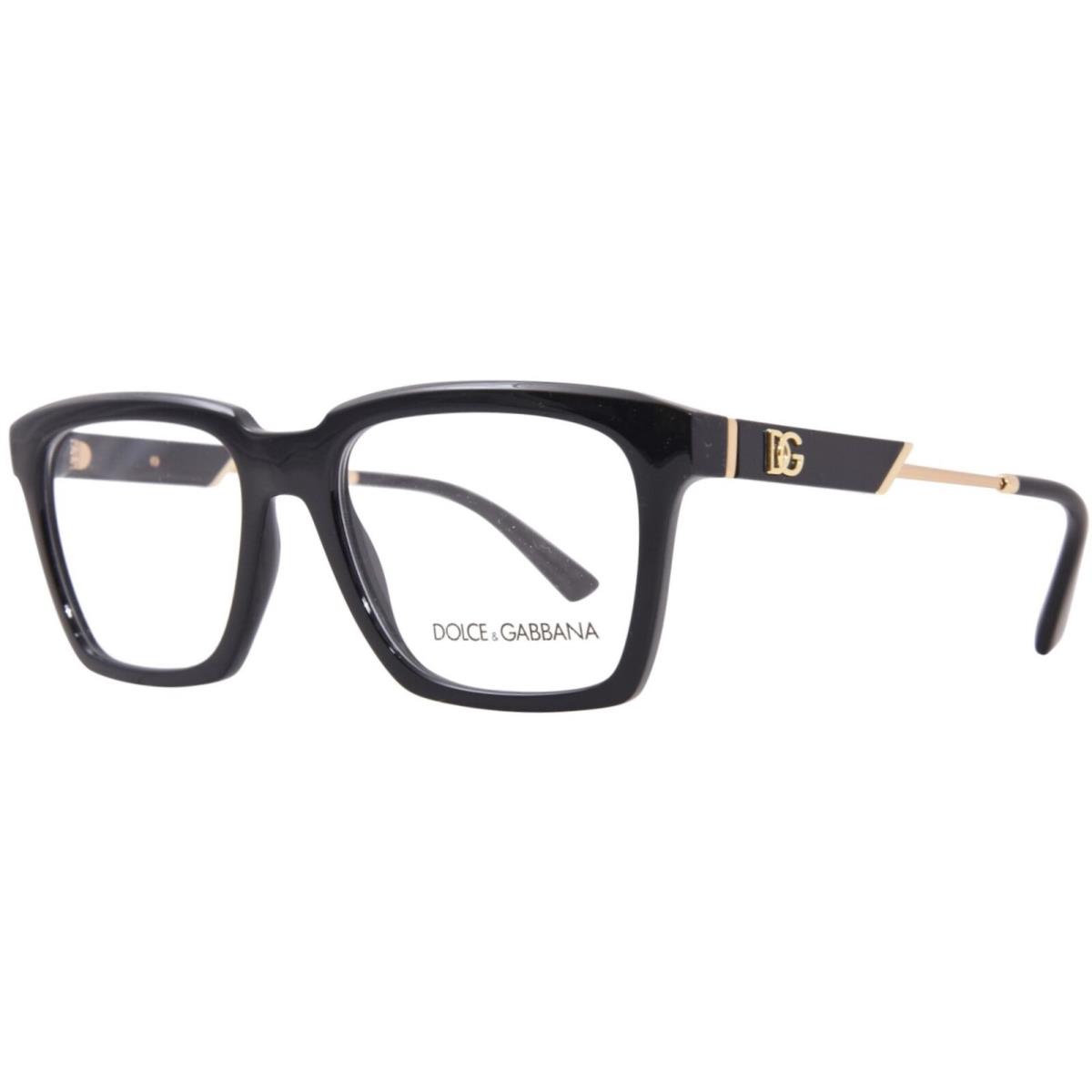 Dolce Gabbana DG5104 501 Eyeglasses Men`s Black Full Rim Square Shape 54mm