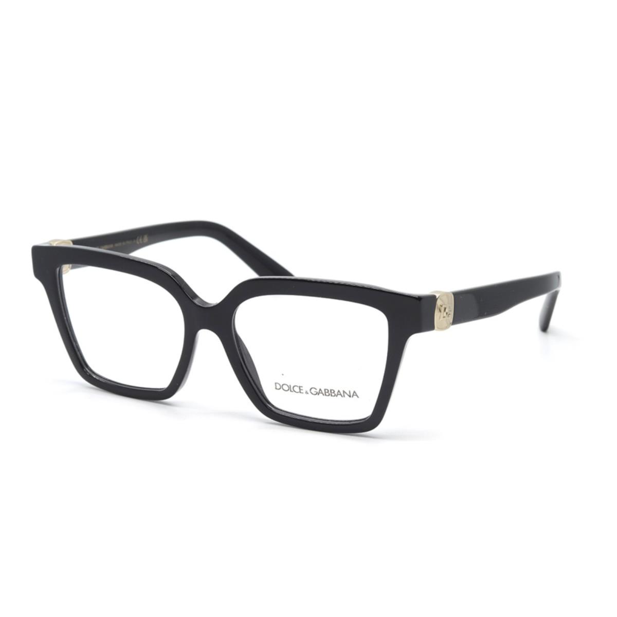 Dolce Gabbana Eyeglasses DG 3395 501 53-16 145 Black Rectangular Frames