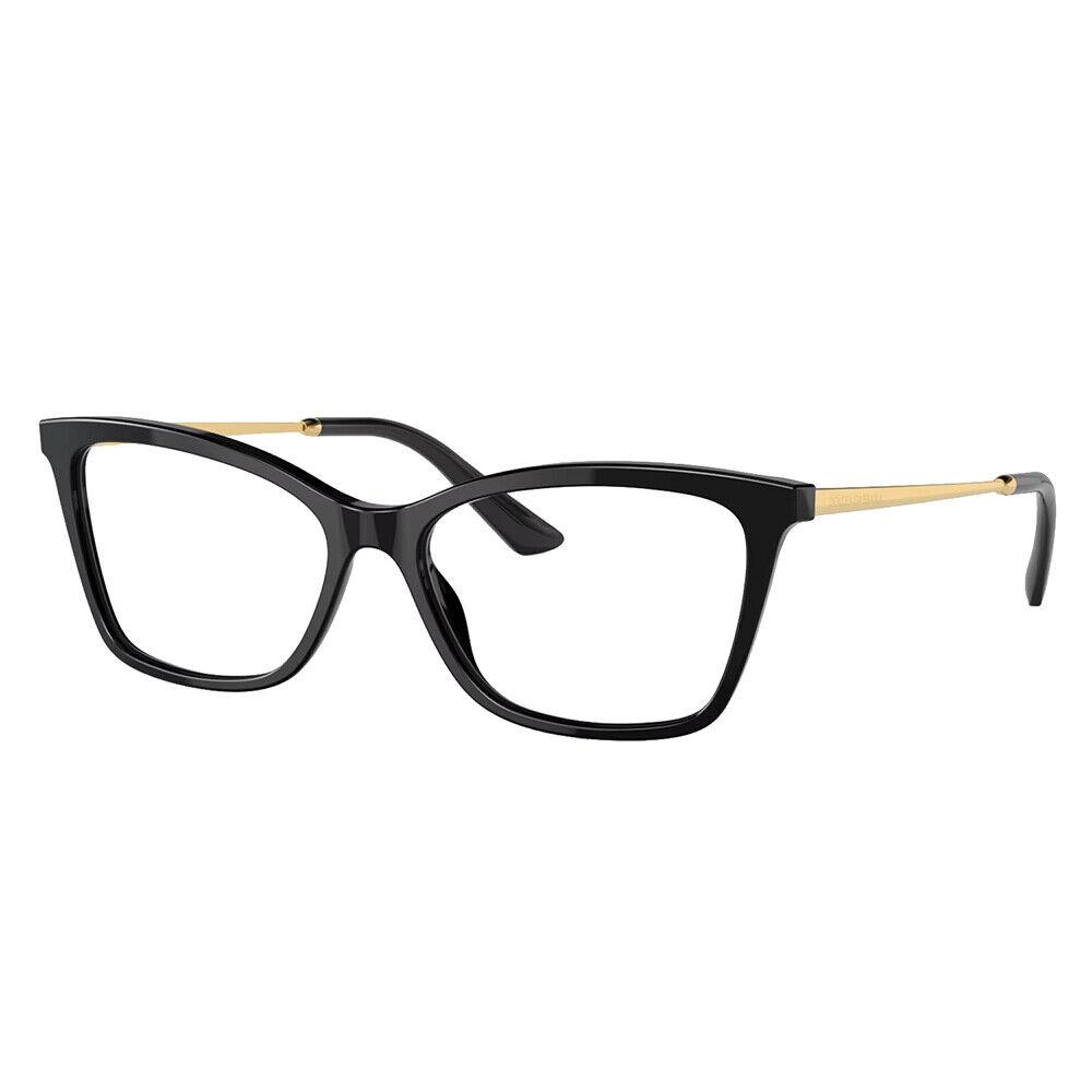 Dolce Gabbana DG 3347 501 Black Plastic Rectangle Eyeglasses 54mm