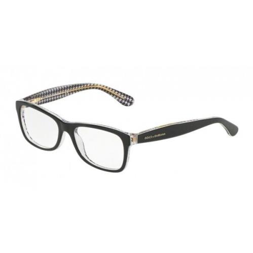 Dolce Gabbana DG3231 Plastic Eyeglasses 3080 Black/print Pied DE Poule