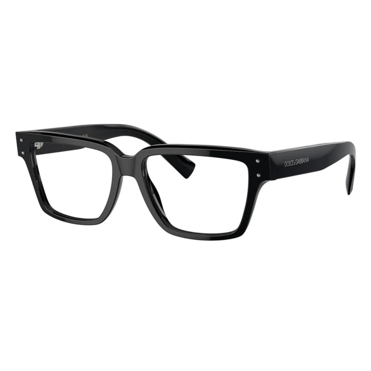 Dolce Gabbana Eyeglasses DG 3383 501 55-16 145 Black Rectangular Frames