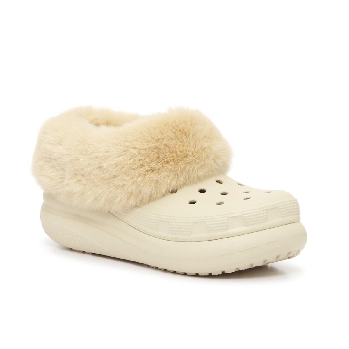 Womens Crocs Furever Crush Off White Eva Clog