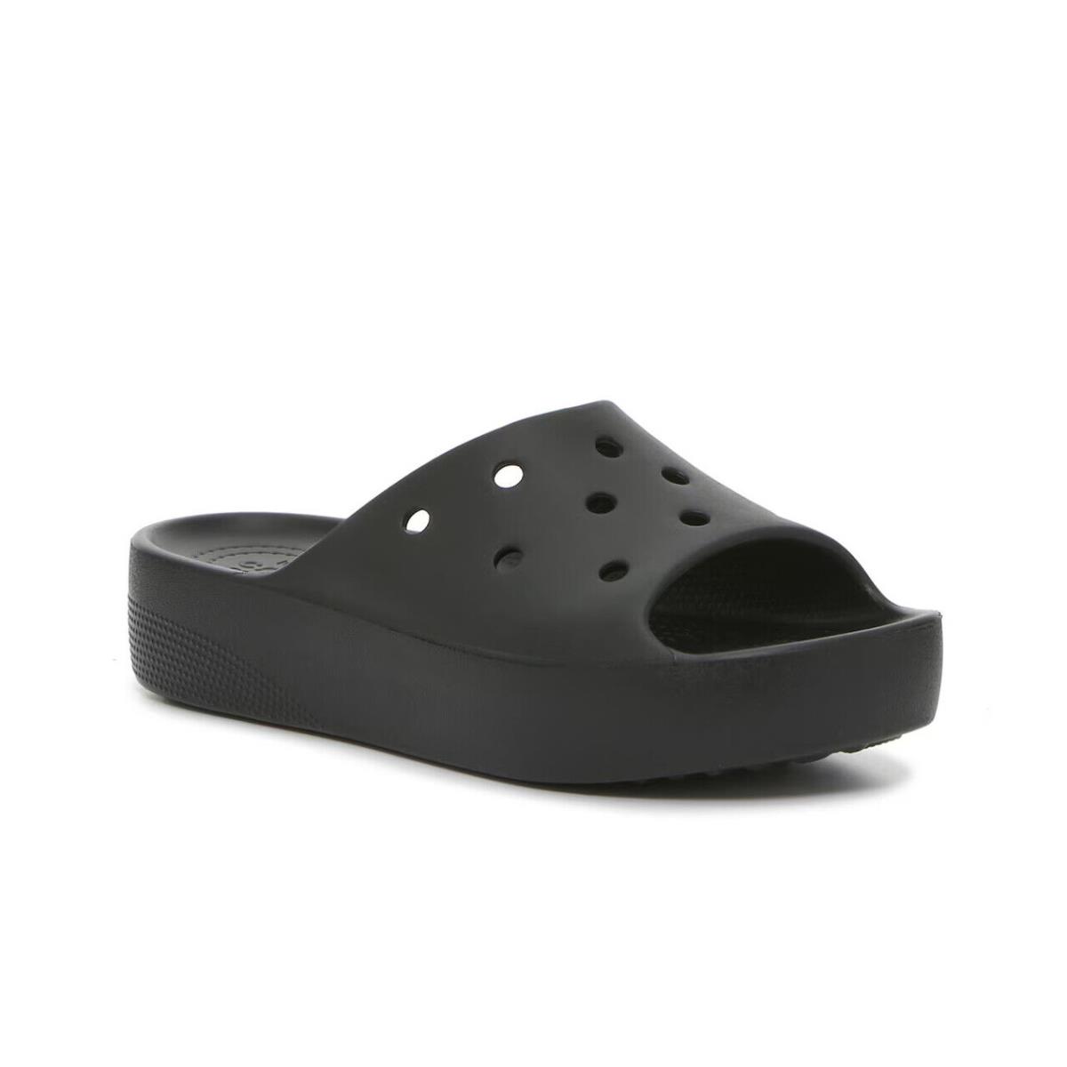 Womens Crocs Classic Platform Black Eva Slide Sandal