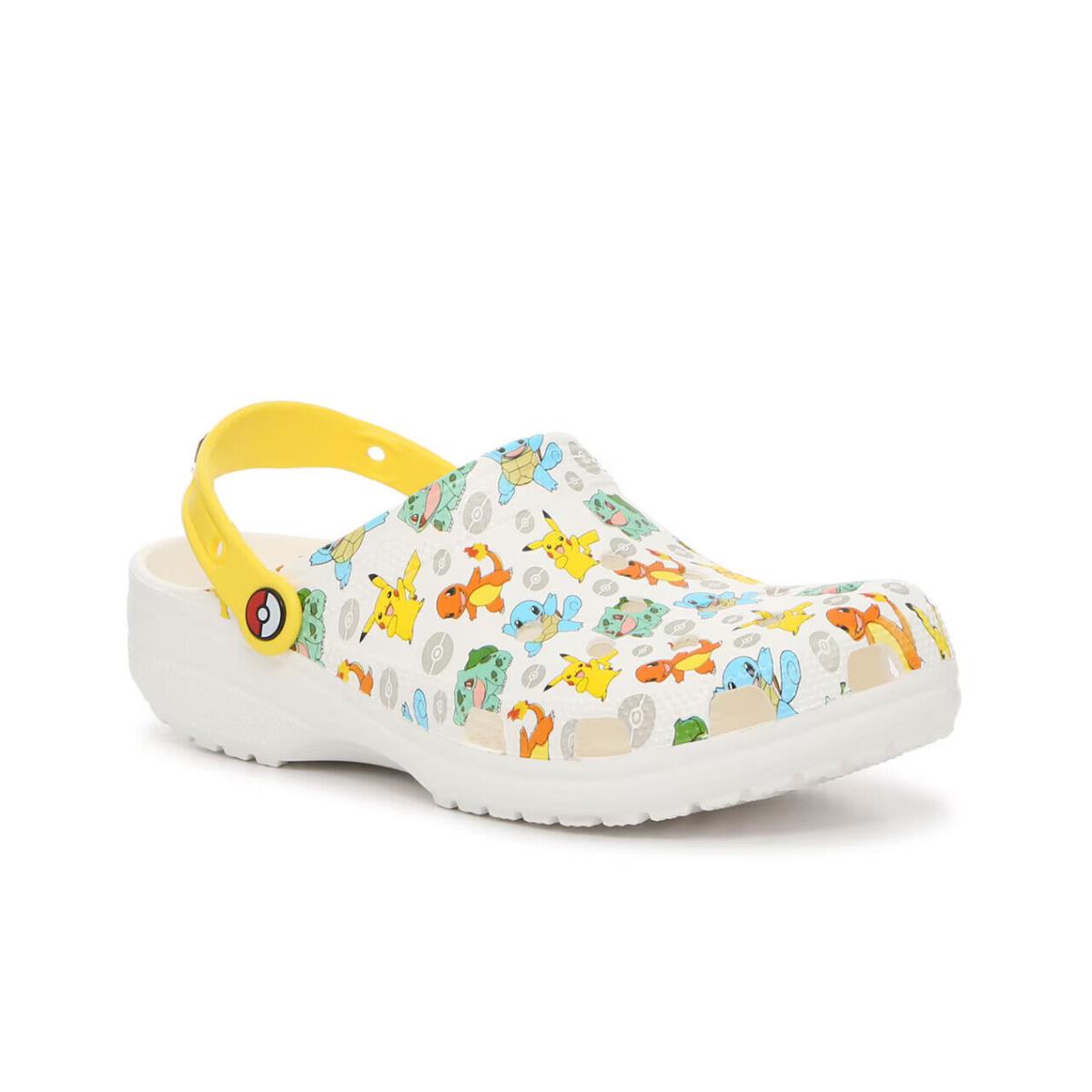 Mens Crocs Pokemon Classic White Pok Mon Print Eva Clog