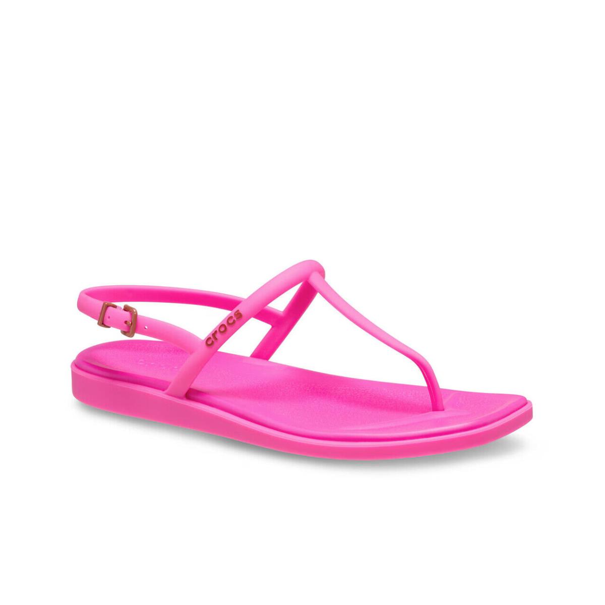 Womens Crocs Miami Fuchsia Croslite Sandal - Pink