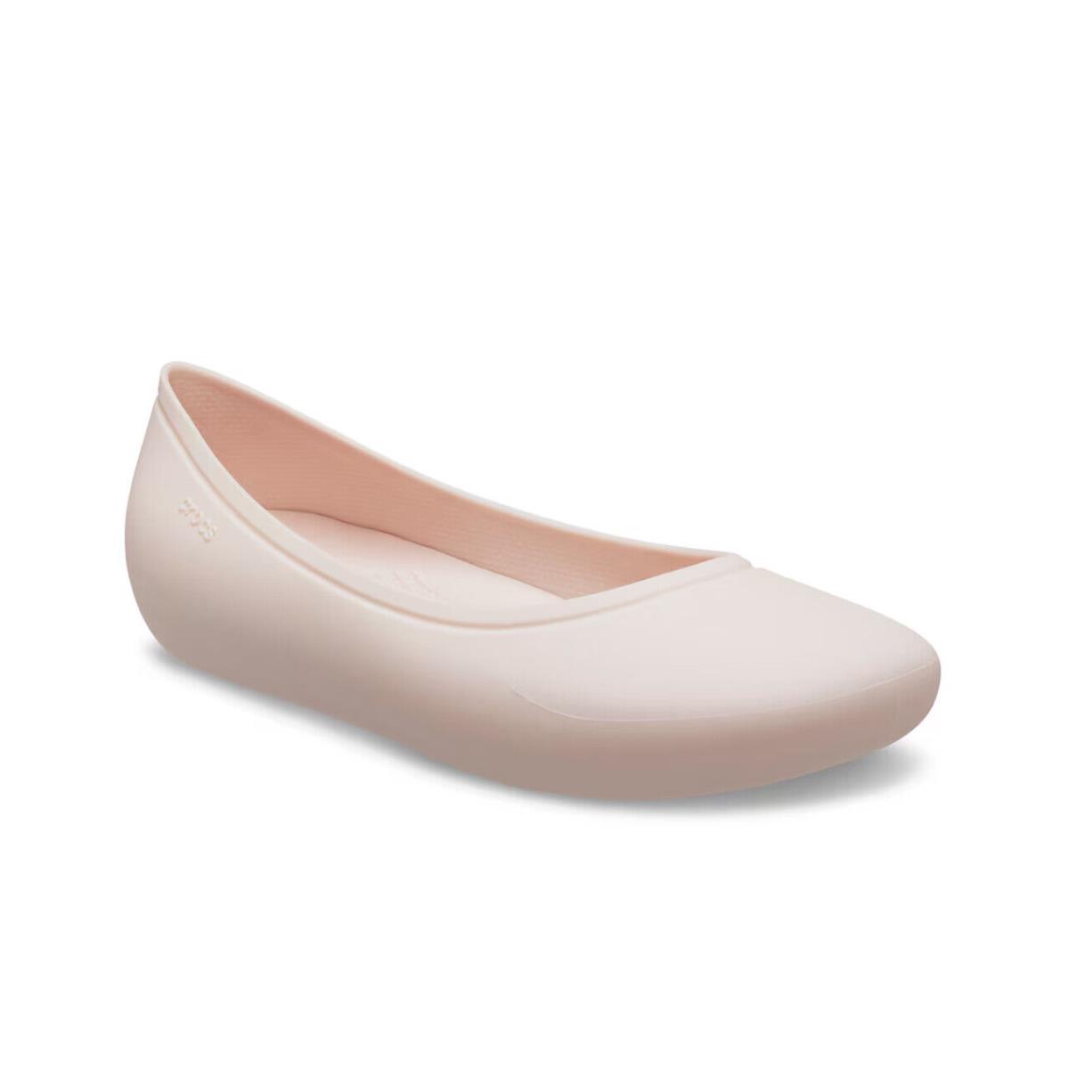 Womens Crocs Brooklyn Ballet Light Pink Tpu Flat